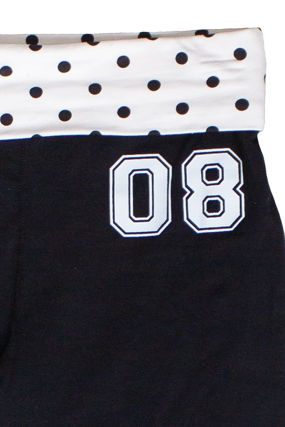 Polka Dot Fold Over Waist 08 Flare Pants