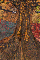 Embroidered Mushroom Block Patchwork Pants