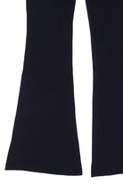 Fold Over Grommet Waistband Flare Pants