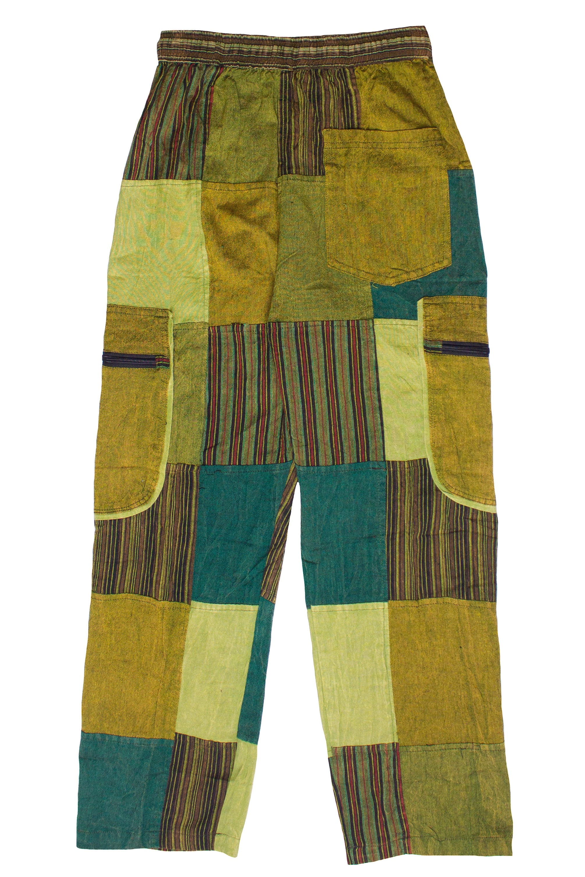 Going Green Zip Pocket Patchwork Pants