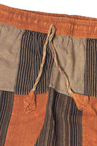 Rust Striped Patchwork Pants