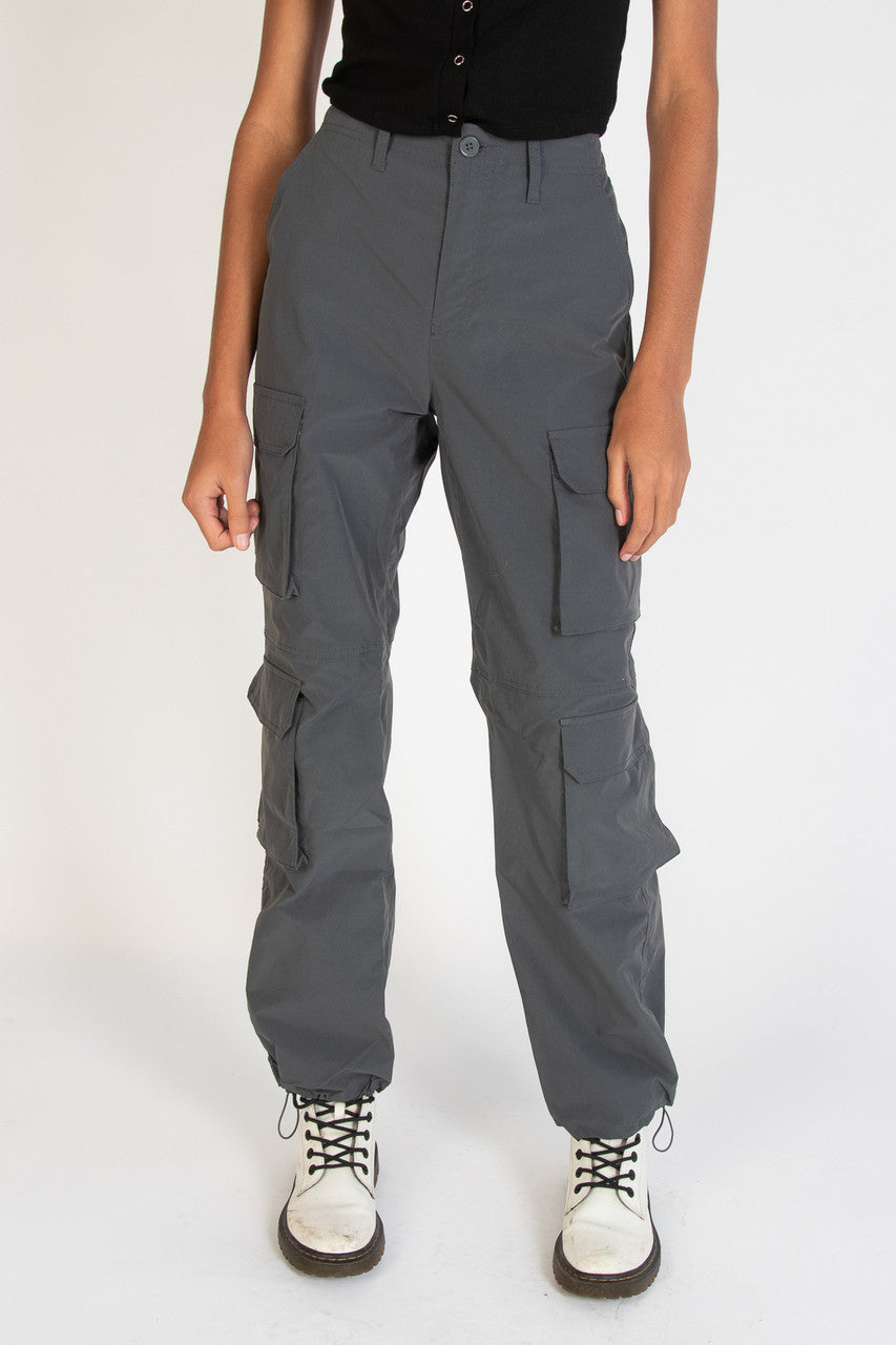 Men’s Parachute Cargo IG Caqnni Men's Elastic Waist Drawstring Loose Outdoor Hiking