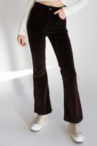 Pocket Applique Corduroy Flares
