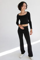 Drawstring Flare Lounge Pants