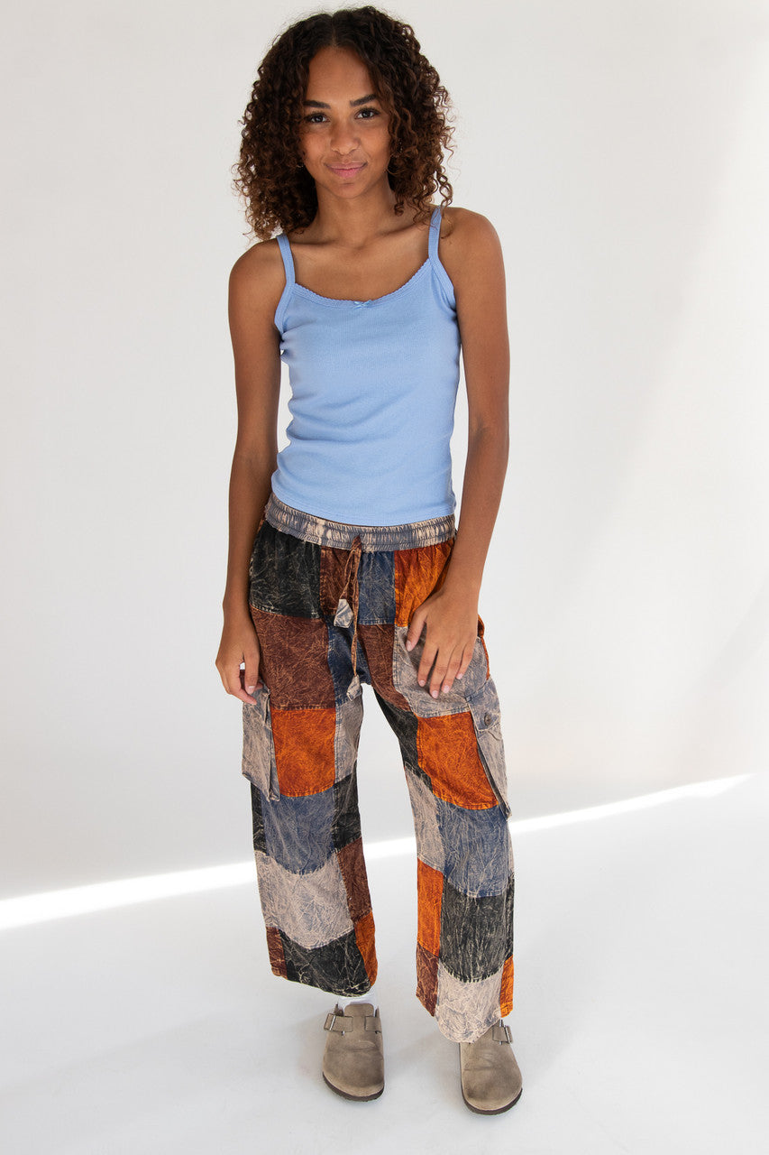 Checker Patchwork Pants