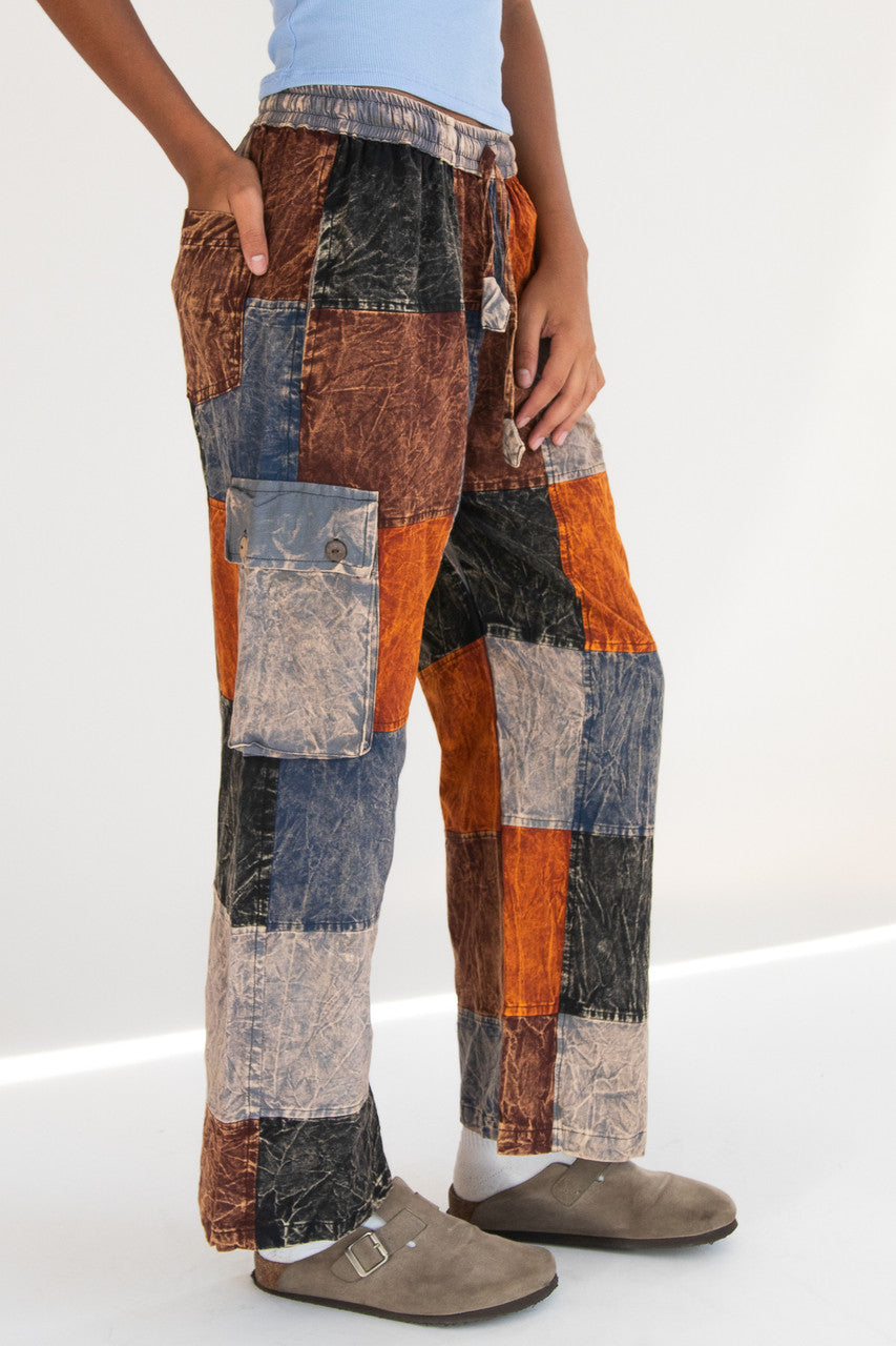Checker Patchwork Pants