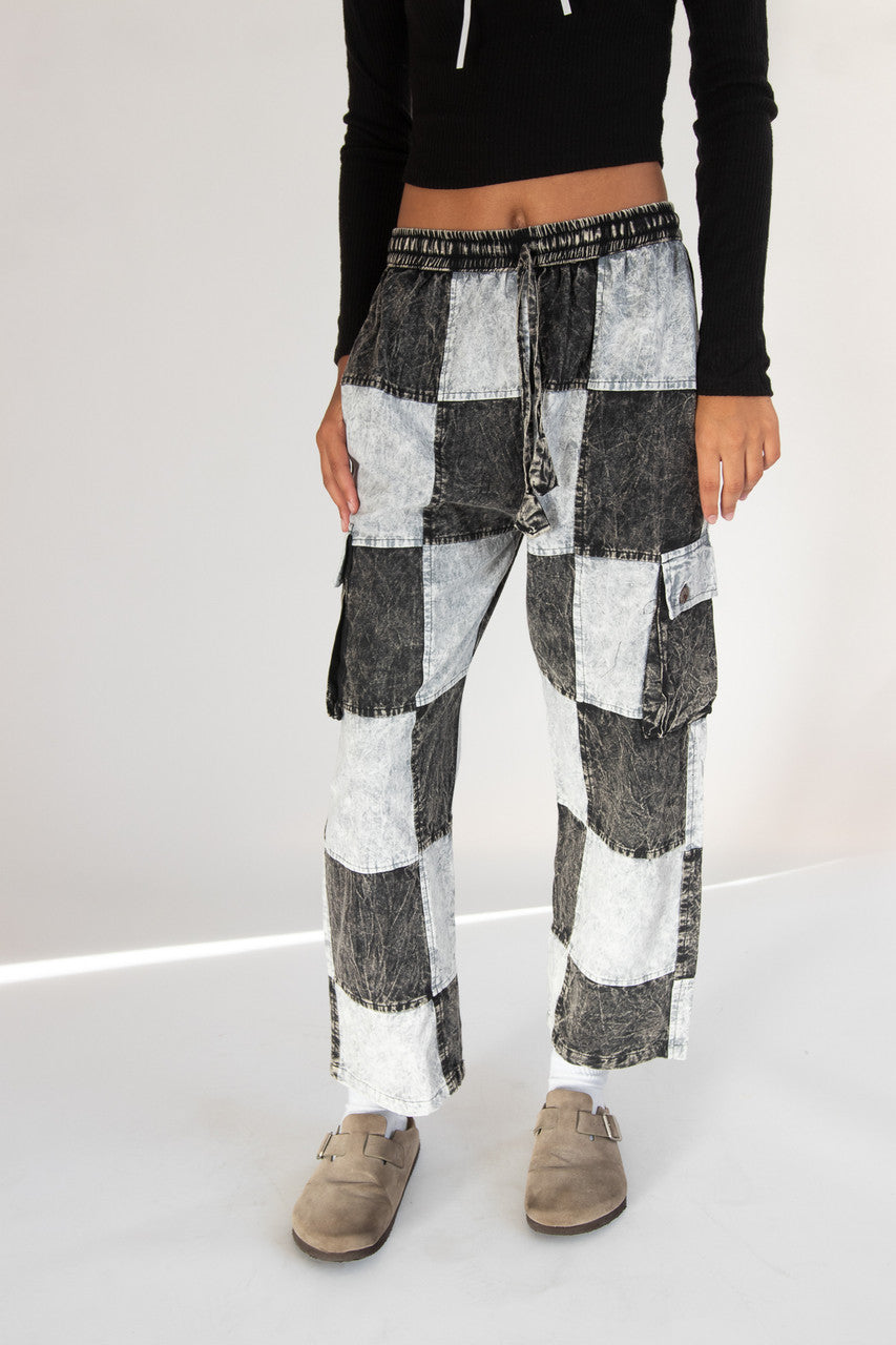 Checker Patchwork Pants