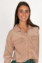 Crop Corduroy Shirt