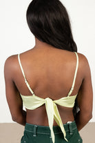 Light Green Silky Lace Tie Back Top