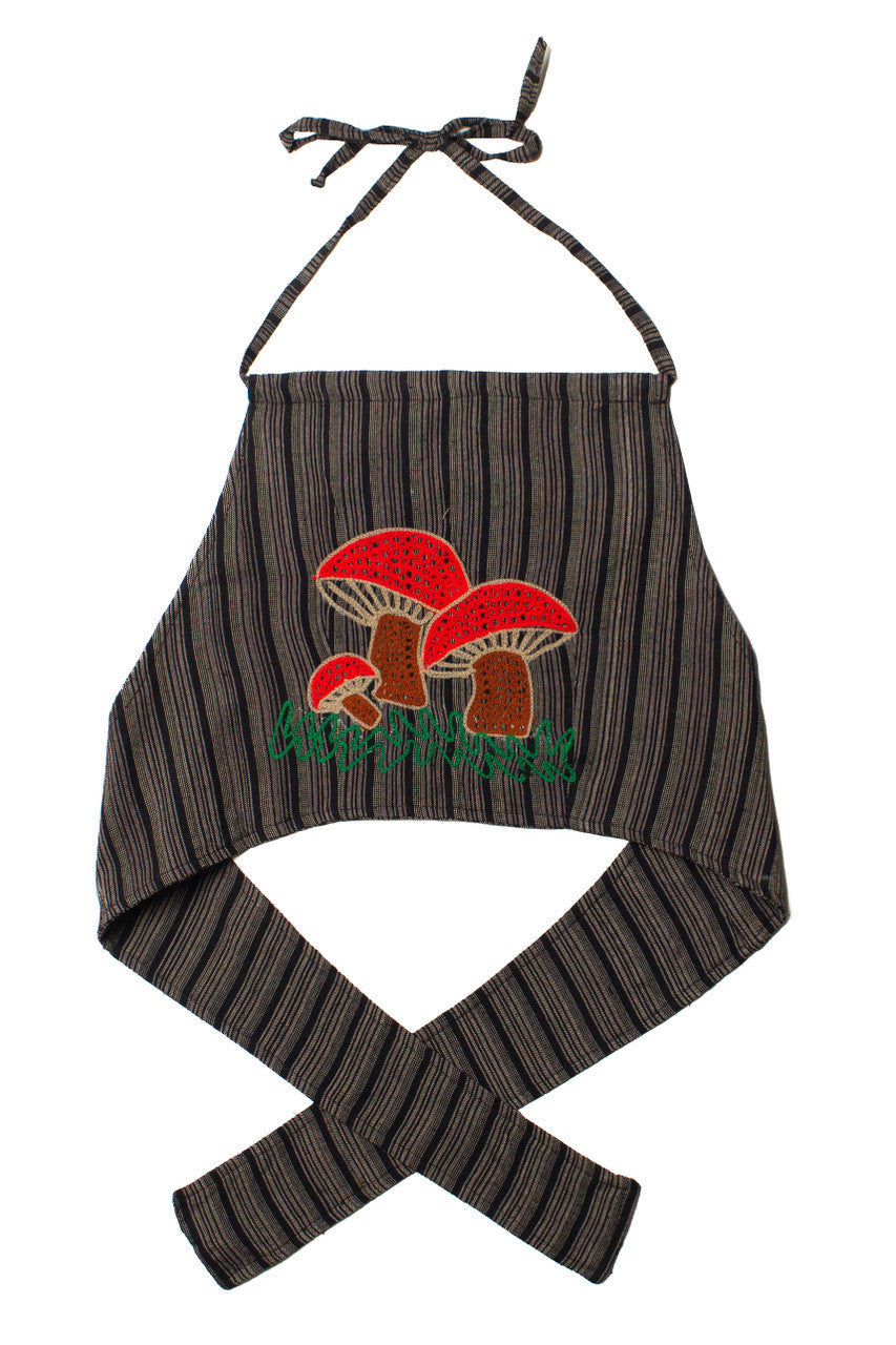 Woven Mushroom Halter Top