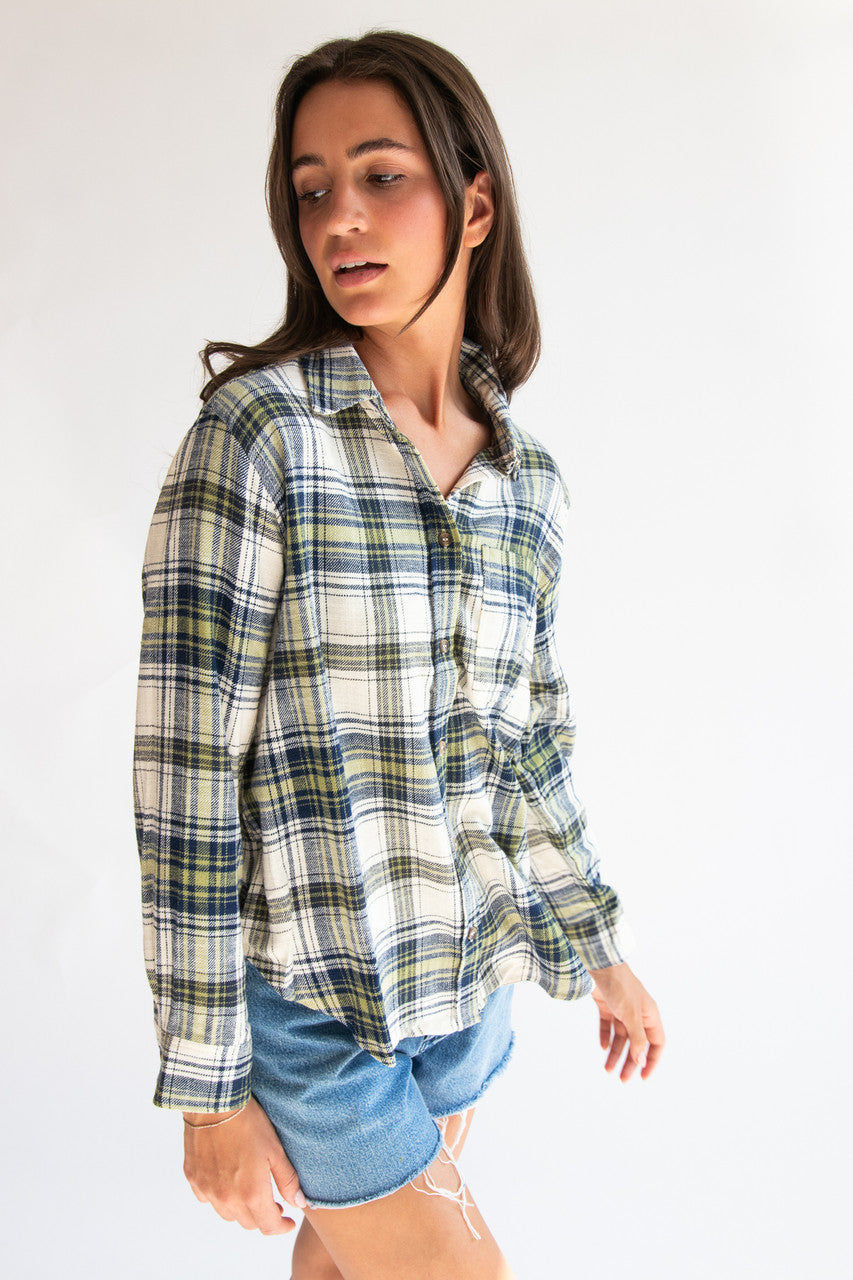 Green/Navy Flannel