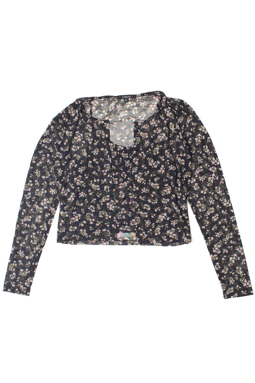 2 Piece Floral Mesh Top Set