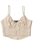 Tie Front Linen Tank Top