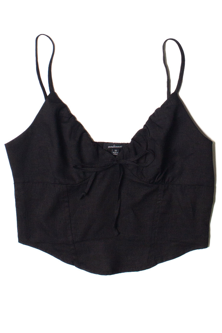 Tie Front Linen Tank Top