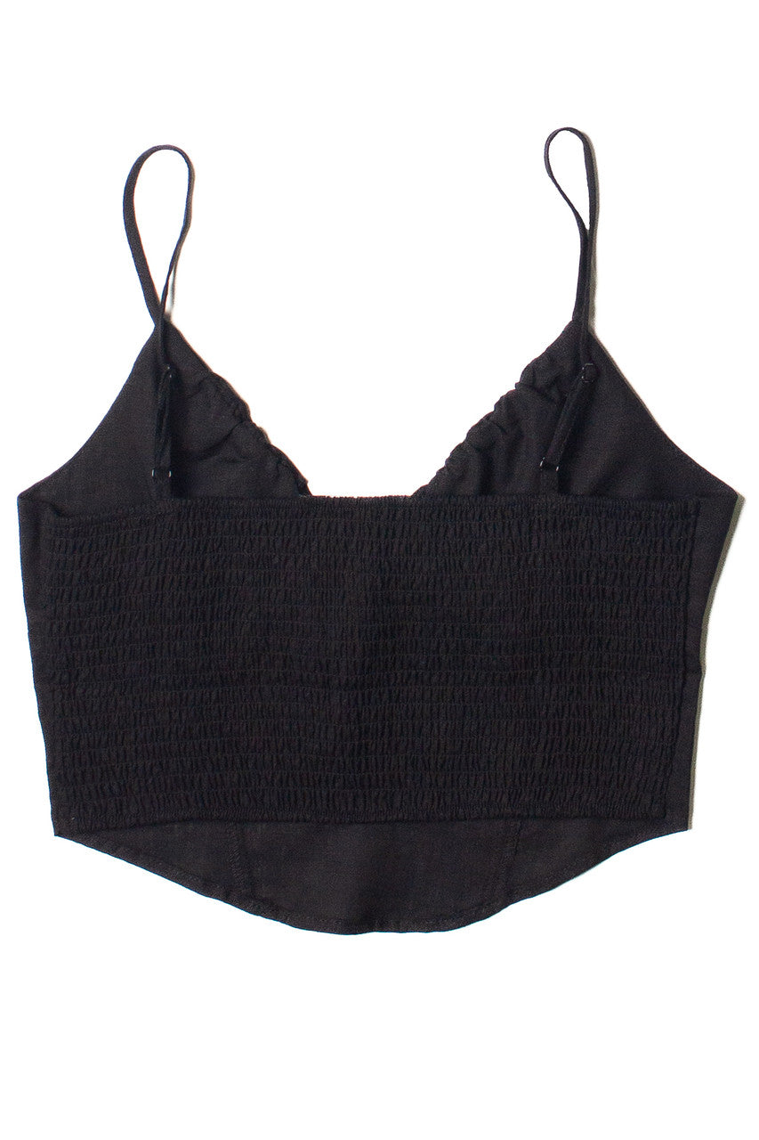 Tie Front Linen Tank Top