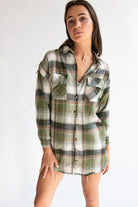 Oversized Double Pocket Flannel Shirt