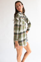 Oversized Double Pocket Flannel Shirt