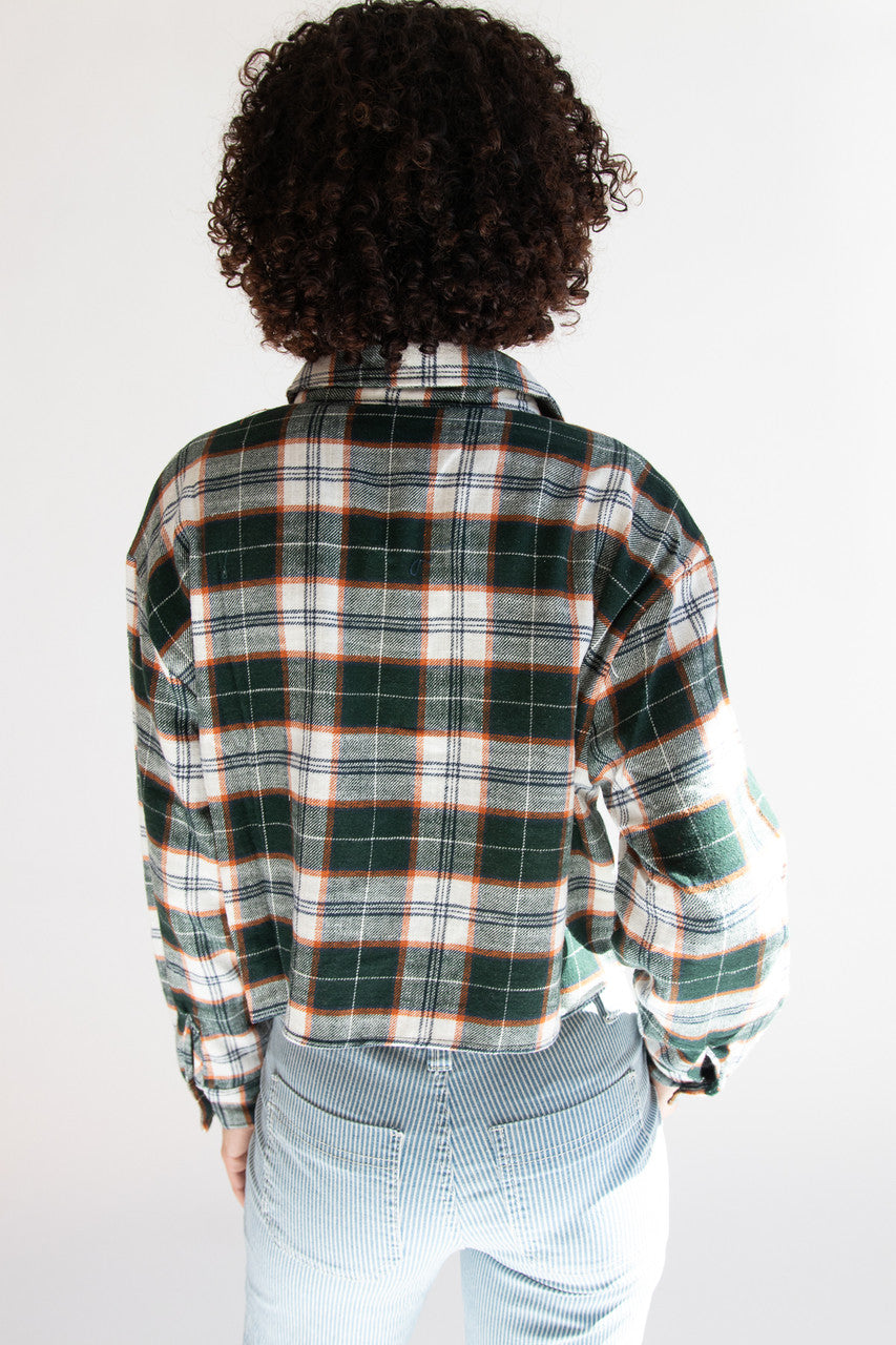 Double Pocket Crop Flannel