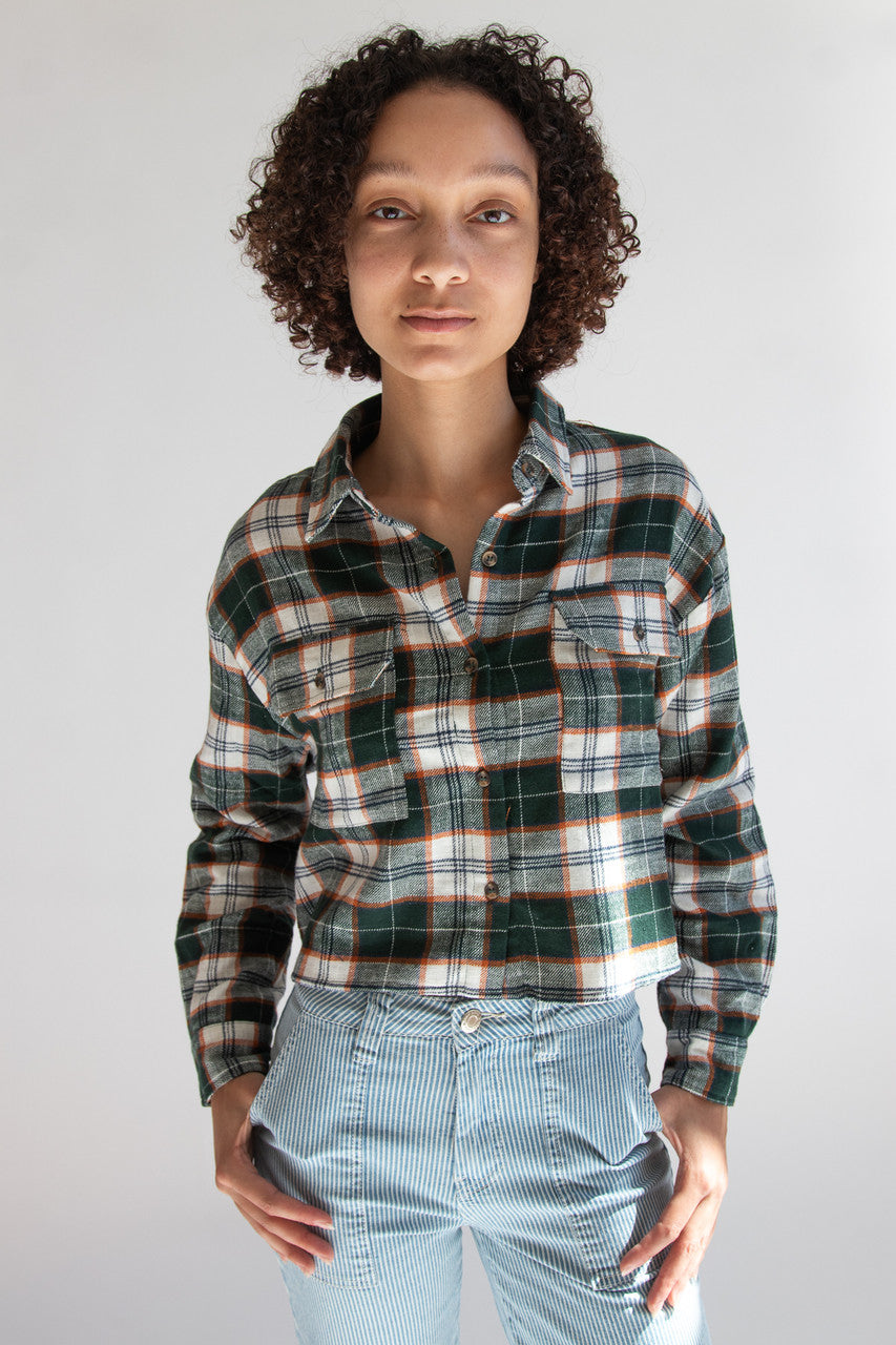 Double Pocket Crop Flannel