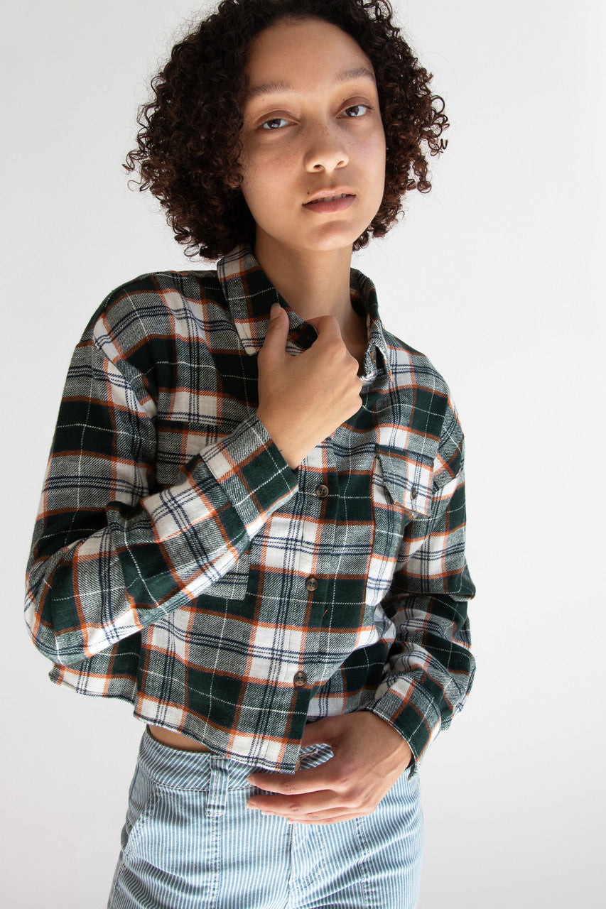 Double Pocket Crop Flannel