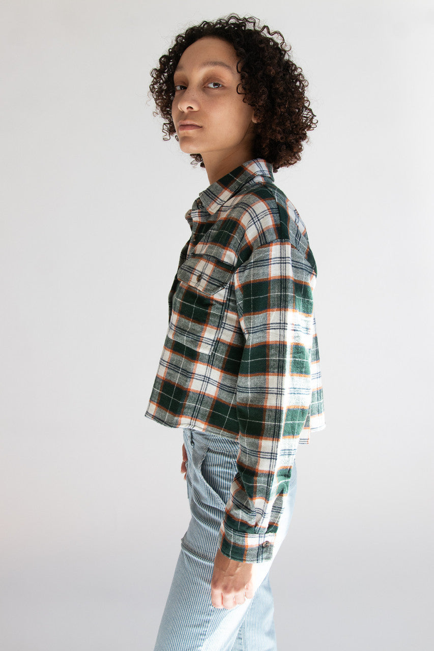 Double Pocket Crop Flannel