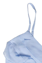 Ruffle Chiffon Cami Tank Top - Light Blue
