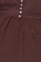 Knit Top Babydoll Tank Top - Brown