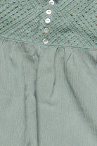 Knit Top Babydoll Tank Top - Sage