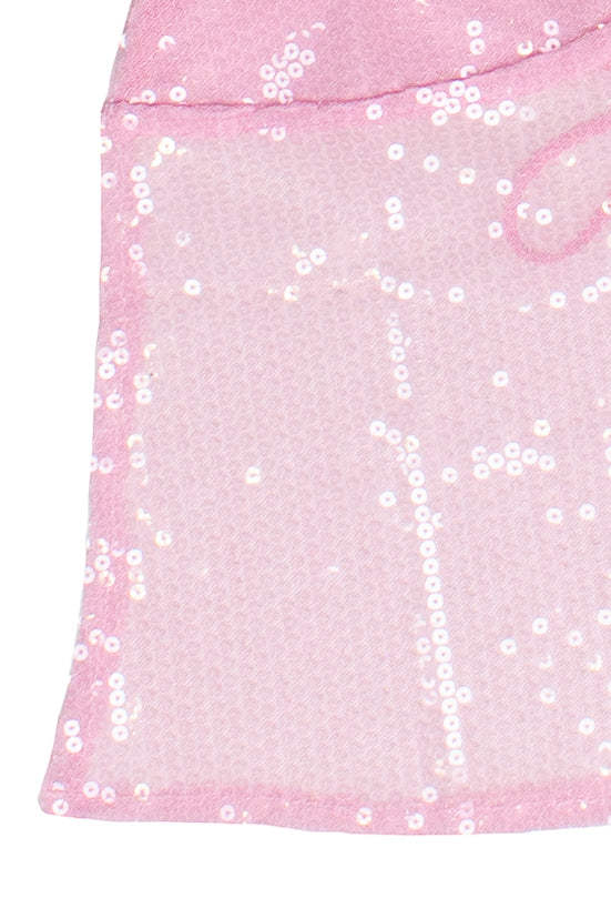 Backless Sequin Halter Top