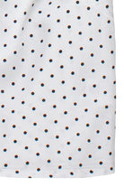 Polka Dot Linen Blend Babydoll Tank Top - White