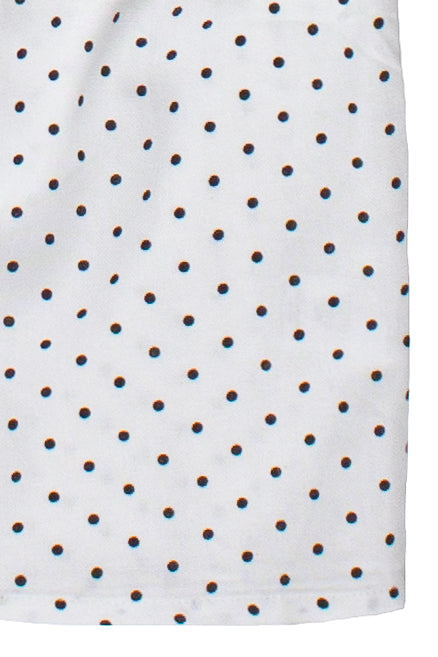 Polka Dot Linen Blend Babydoll Tank Top - White