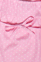Polka Dot Linen Blend Babydoll Tank Top - Pink