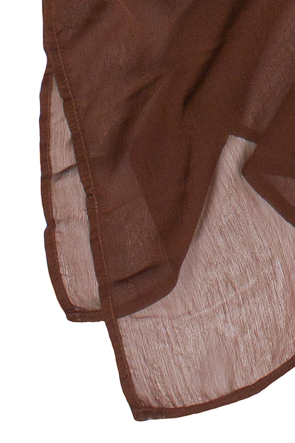 Beaded Sequin Scarf Top - Brown