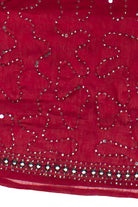 Beaded Chiffon Babydoll Top - Wine