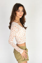 2 Piece Floral Mesh Top Set