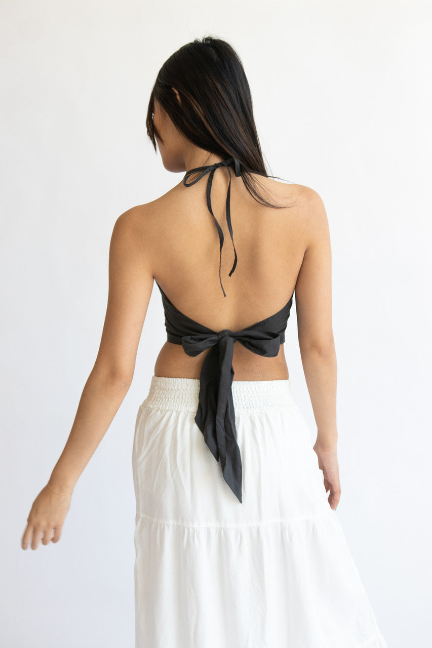 Embroidered Mushroom Halter