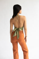 Embroidered Mushroom Halter