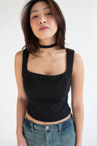 Square Neck Bow Tank Top