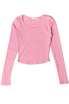 Long Sleeve Pointelle Bow Top