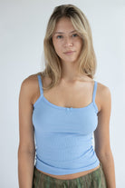 Scallop Edge Bow Tank Top
