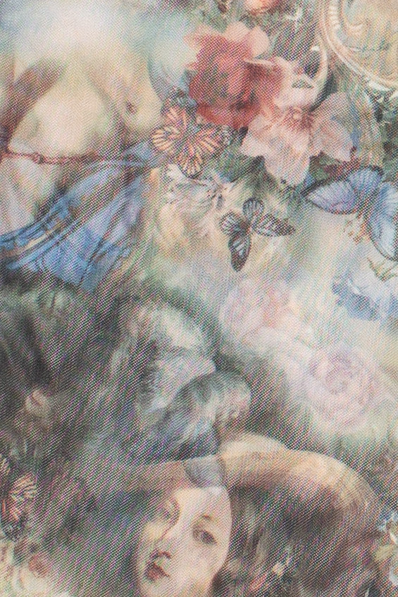 Renaissance Floral Butterfly Mesh Tee