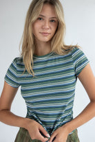 Striped Ribbed Tee