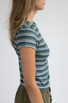 Striped Ribbed Tee