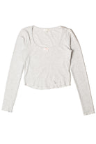Layered Hem Bow Detail Long Sleeve Top