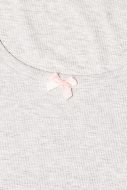 Layered Hem Bow Detail Long Sleeve Top