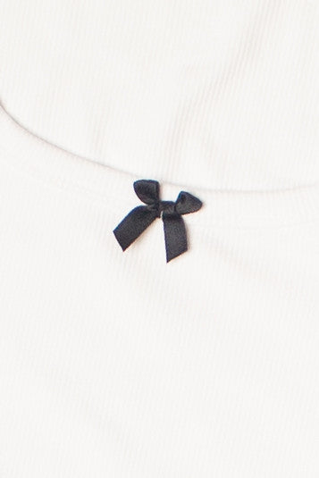 Layered Hem Bow Detail Long Sleeve Top