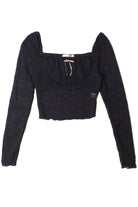 Milkmaid Rosette Bow Long Sleeve Top