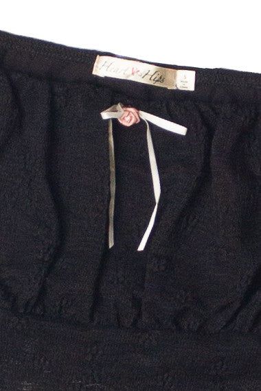 Milkmaid Rosette Bow Long Sleeve Top