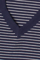 Striped Crop Polo Tee