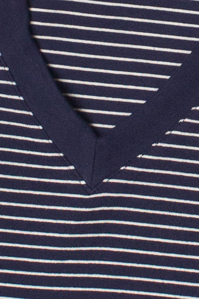 Striped Crop Polo Tee